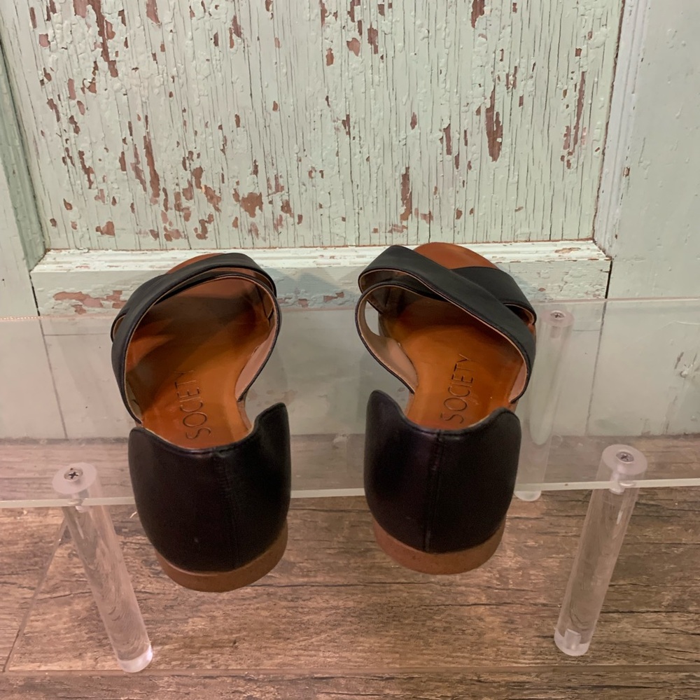 Women’s Sole Society black leather sandals size 6.5 Preloved good condition - Picture 4 of 6